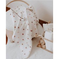 Babydecke, Kuscheldecke, Herz 4 Lagen Musselin Decke, Musselintuch, Stilldecke, Baby Shower Geschenk, Weiches Kleinkind Tagesdecke von TiniMiniAtelier