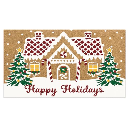 Tinideya 1 x Weihnachts-Fußmatte, Kokosfaser, 42 x 76 cm, lustige Weihnachts-Veranda-Dekormatte, rutschfeste Naturfaser, Kokosfaser, Dekoration für Urlaub, Zuhause, drinnen und draußen, Geschenk Tinideya 1 x Weihnachts-Fußmatte, Kokosfaser, 42 x 76 cm, lustige Weihnachts-Veranda-Dekormatte, rutschfeste Naturfaser, Kokosfaser, Dekoration für Urlaub, Zuhause, drinnen und draußen, Geschenk von Tinideya