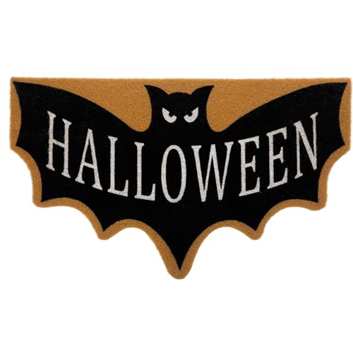 Tinideya Halloween-Fußmatte, brauner Willkommens-Halloween-Teppich mit rutschfester Gummi-Unterseite, Fledermausform, Fußmatte für Innen- und Außenbereich, Kokosfaser, leicht zu reinigen, 45 x 75 cm Tinideya Halloween-Fußmatte, brauner Willkommens-Halloween-Teppich mit rutschfester Gummi-Unterseite, Fledermausform, Fußmatte für Innen- und Außenbereich, Kokosfaser, leicht zu reinigen, 45 x 75 cm von Tinideya