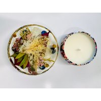 Geschenkset/ Getrockneter Blumen Kerzenständer Handarbeit - Wohnkultur von TinisTinyThings