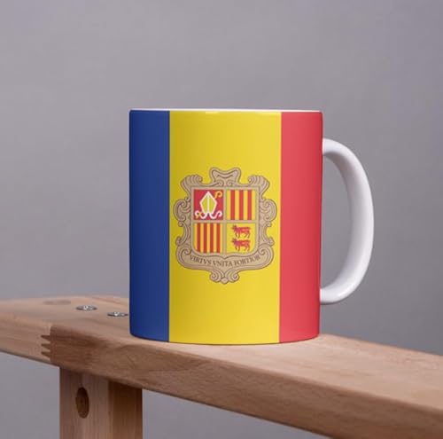 Andorra Kaffeetasse 325ml Flagge Keramik Spülmaschinenfest Büro Geschenk Tee Tasse Andorra Kaffeetasse 325ml Flagge Keramik Spülmaschinenfest Büro Geschenk Tee Tasse von Tinisu