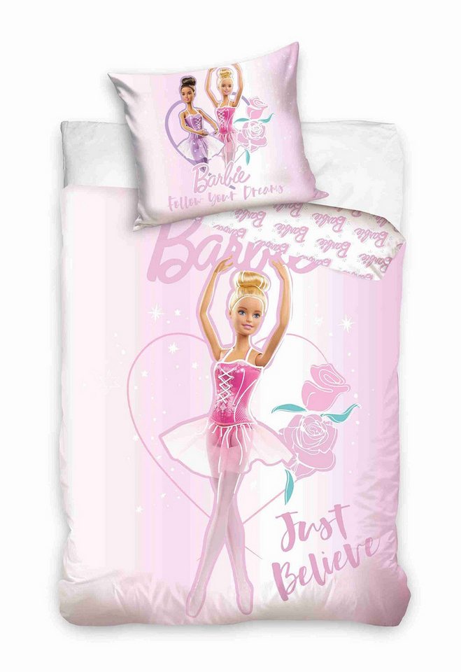 Bettwäsche Barbie Bettwäsche - weiche Baumwolle 160x200 cm Kissen und Decke, Tinisu, Baumwolle von Tinisu