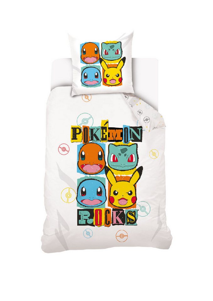 Bettwäsche Pokemon Bettwäsche - weiche Baumwolle 160x200 cm Kissen und Decke, Tinisu, Baumwolle von Tinisu