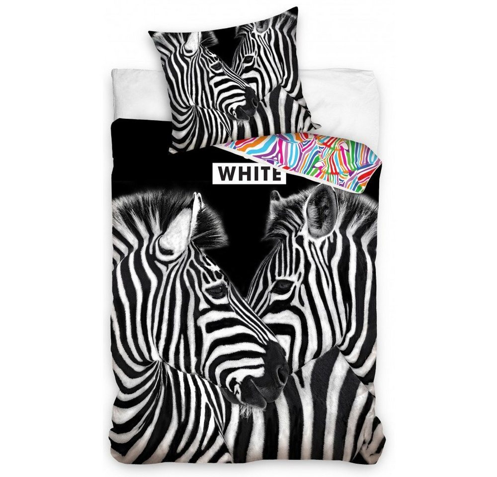 Bettwäsche Zebra Bettwäsche - weiche Baumwolle - Kissen und Decke, Tinisu von Tinisu