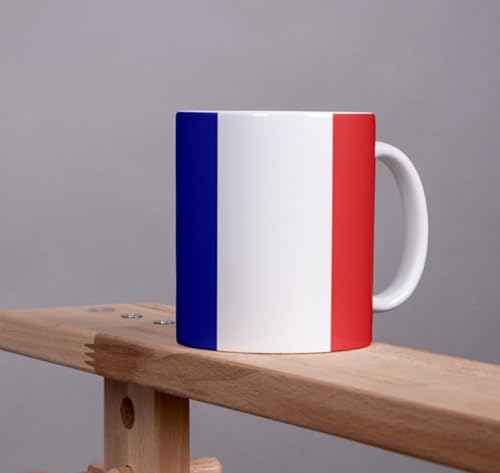 Frankreich Kaffeetasse 325ml Flagge Keramik Spülmaschinenfest Perfekt für Büro Geschenk Tee Tasse von Tinisu
