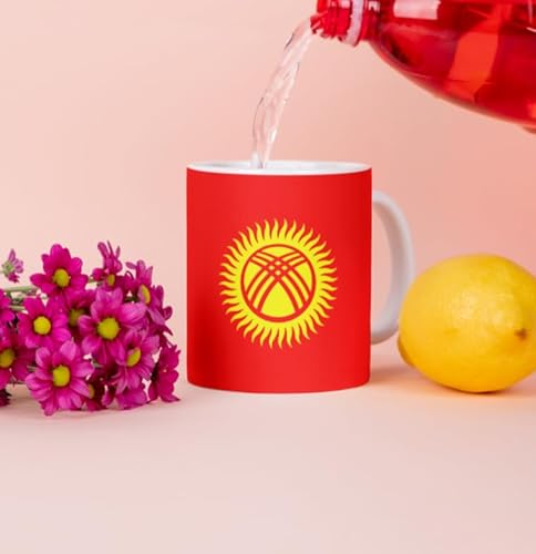 Kirgistan Kaffeetasse 325ml Flagge Keramik Spülmaschinenfest Büro Geschenk Tee Tasse Kirgistan Kaffeetasse 325ml Flagge Keramik Spülmaschinenfest Büro Geschenk Tee Tasse von Tinisu