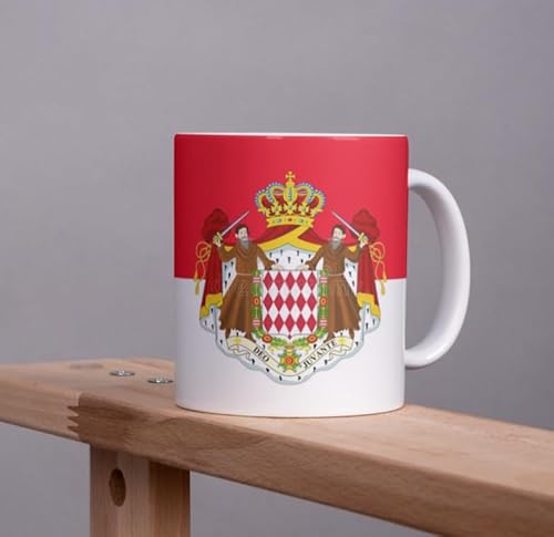 Monaco Kaffeetasse 325ml Flagge Keramik Spülmaschinenfest Büro Geschenk Tee Tasse Monaco Kaffeetasse 325ml Flagge Keramik Spülmaschinenfest Büro Geschenk Tee Tasse von Tinisu