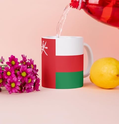 Oman Kaffeetasse 325ml Flagge Keramik Spülmaschinenfest Büro Geschenk Tee Tasse von Tinisu