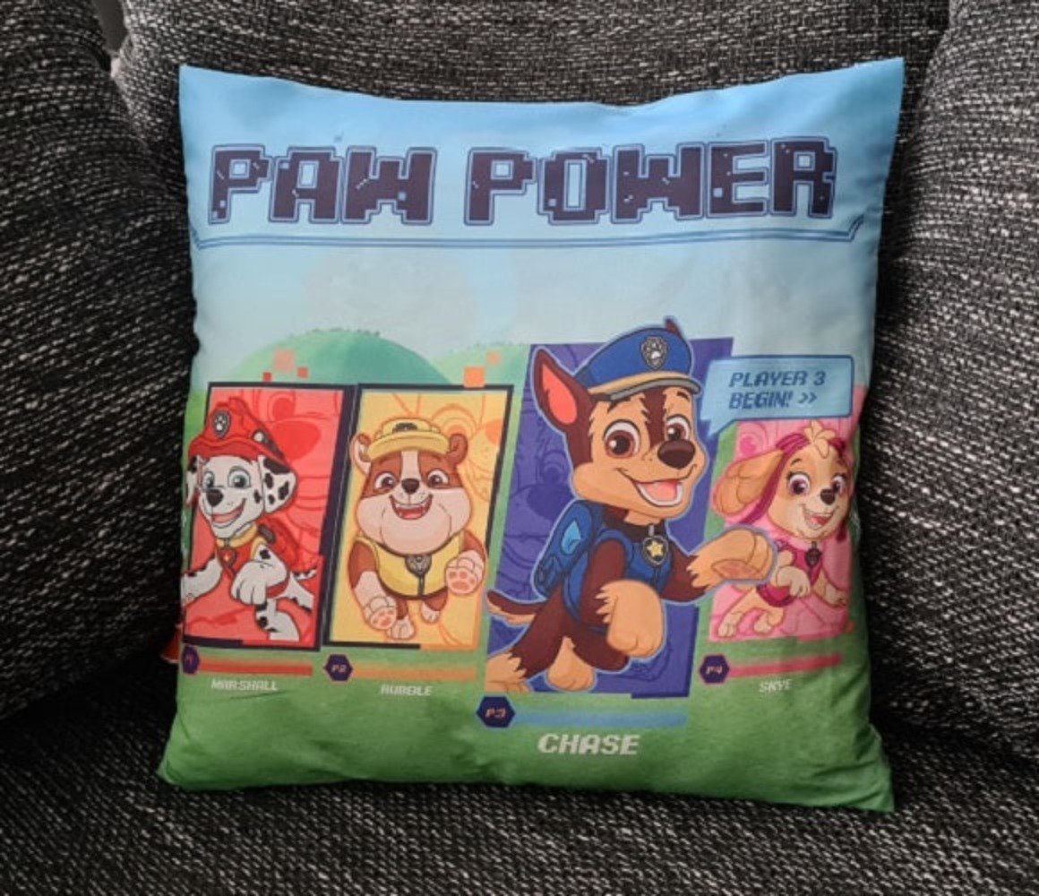 Tinisu Dekokissen Paw Patrol Kissenbezug: Helfer auf vier Pfoten - 40cm x 40cm von Tinisu