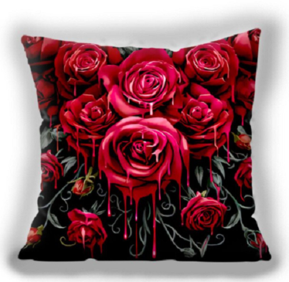 Tinisu Dekokissen Rote Rosen - Natur - Kissenbezug - 45cm x 45cm - Kissen Tinisu Dekokissen Rote Rosen - Natur - Kissenbezug - 45cm x 45cm - Kissen von Tinisu