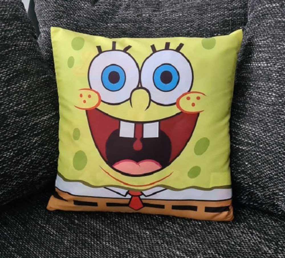 Tinisu Dekokissen SpongeBob Schwammkopf Kissenbezug - 40cm x 40cm von Tinisu