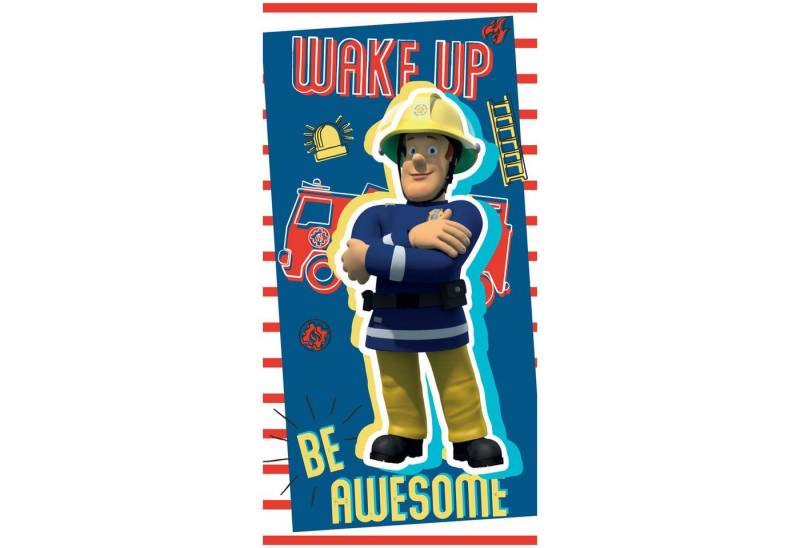 Tinisu Handtuch Feuerwehrmann Sam Handtuch Strand Fireman Badetuch 70x140cm von Tinisu