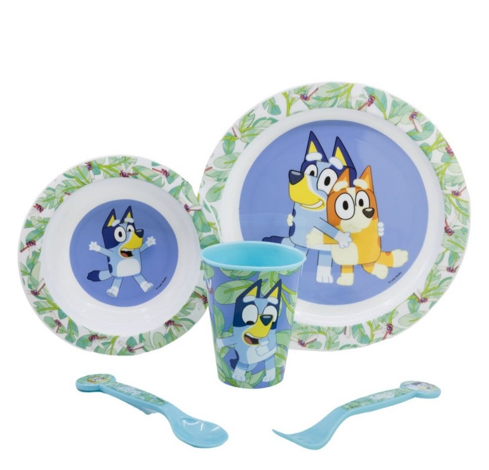 Tinisu Kindergeschirr-Set Bluey Plastik Geschirr Set 5-Teile Kunststoffset für Kinder Tinisu Kindergeschirr-Set Bluey Plastik Geschirr Set 5-Teile Kunststoffset für Kinder von Tinisu