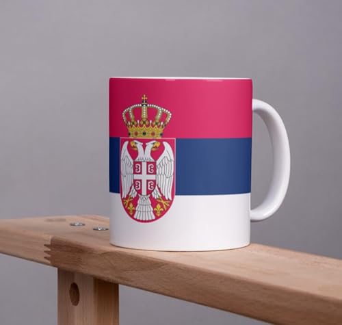 Tinisu Serbien Kaffeetasse 325ml Flagge Keramik Spülmaschinenfest Büro Geschenk Tee Tasse Tinisu Serbien Kaffeetasse 325ml Flagge Keramik Spülmaschinenfest Büro Geschenk Tee Tasse von Tinisu