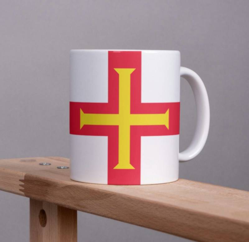 Tinisu Tasse Guernsey Kaffeetasse Flagge Pot Kaffee Tasse Becher Coffeecup Büro von Tinisu