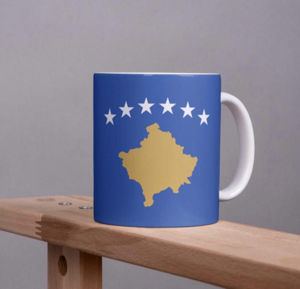 Tinisu Tasse Kosovo Kaffeetasse Flagge Pot Kaffee Tasse KOS Becher von Tinisu