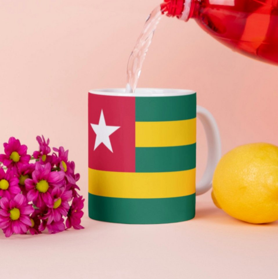 Tinisu Tasse Togo Tasse Flagge Pot Afrika Kaffeetasse National Becher Kaffee Cup von Tinisu