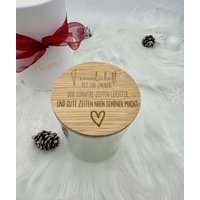 Kerze Im Glas Mit Gravur - Geschenk Für Freundin Weihnachtsgeschenk Geschenkidee Geburtstag Kerzengeschenk Verpackung von Tinkasplott