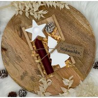 Weihnachtsgeschenk - Wichtelgeschenk Nikolaus Kerzengeschenk Mitbringsel Weihnachtsdeko Geschenk Weihnachten Geschenkset von Tinkasplott
