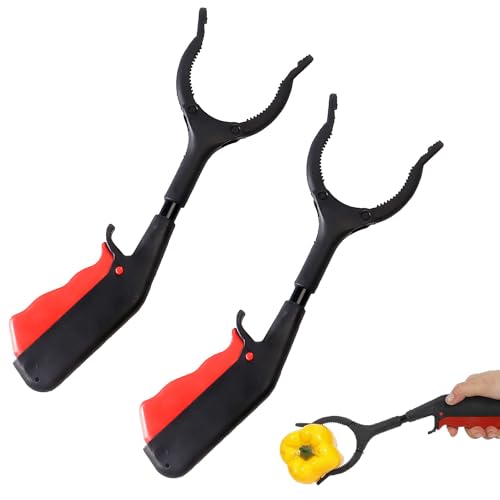 2er-Pack Müllsammler, Sauberer Müllsammler, Mechanischer Greifer Mit Langem Arm, Müllsammler für Kinder, Mehrzweck-Hilfsmittel Zum Aufsammeln Von Müll, Unkraut, Blättern (Schwarz) von Tinkber