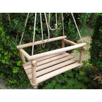 Vintage Holzschaukel, Schaukel, Babyschaukel Im Freien, Gartenschaukel, Seilschaukel, Naturmaterialien von TinkyWinkyFindsShop