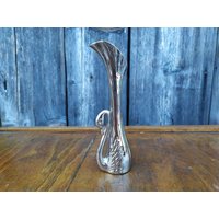 Vintage Vase/Antike Schwan Metallvase Retro Dekorative Feine Wohnkultur Geschenk von TinkyWinkyFindsShop