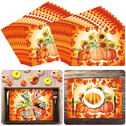 36 Stück Thanksgiving Einweg-Tischsets Herbst Papier-Tischsets Sonnenblumen Ahornblätter Kürbisse Herbst Platzsets Orange Herbst Tischsets Ernte Erntedankfest Party Dekor für Küche Esstisch 36 Stück Thanksgiving Einweg-Tischsets Herbst Papier-Tischsets Sonnenblumen Ahornblätter Kürbisse Herbst Platzsets Orange Herbst Tischsets Ernte Erntedankfest Party Dekor für Küche Esstisch von Tinlade