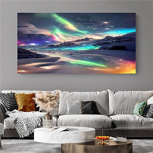 5D Diamond Painting Kinder Farbe Aurora Borealis Vollbohrer Malen Nach Zahlen Erwachsene Diamant Painting Bilder DIY 30x90cm Große Diamond Painting Set, Edelstein Bastelset für Wanddekoration L-2943 5D Diamond Painting Kinder Farbe Aurora Borealis Vollbohrer Malen Nach Zahlen Erwachsene Diamant Painting Bilder DIY 30x90cm Große Diamond Painting Set, Edelstein Bastelset für Wanddekoration L-2943 von Tinnoon
