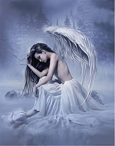 Diamond Painting Erwachsene, 5D Diamant Painting Leinwand Groß Full Bilder, Engel Weißer Flügel DIY Voll Set Diamant Malerei Kristall Kreuzstich Kunst Malerei Nach Anzahl Kits Mosaik Gemälde Deko Diamond Painting Erwachsene, 5D Diamant Painting Leinwand Groß Full Bilder, Engel Weißer Flügel DIY Voll Set Diamant Malerei Kristall Kreuzstich Kunst Malerei Nach Anzahl Kits Mosaik Gemälde Deko von Tinnoon