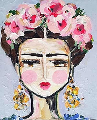 Diamond Painting Set " Frauenportrait " - Größe 50x70cm - Diamant Painting Bilder für Kinder Mädchen - Diamond Painting Strass Leinwand Groß Stitch zum Entspannen - Mosaik Klebebilder Deko Wohnzimmer Diamond Painting Set " Frauenportrait " - Größe 50x70cm - Diamant Painting Bilder für Kinder Mädchen - Diamond Painting Strass Leinwand Groß Stitch zum Entspannen - Mosaik Klebebilder Deko Wohnzimmer von Tinnoon