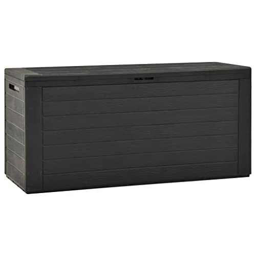 Tino Tech Aufbewahrungsbox in Polypropylen (PP) 116x44x55 cm 290 L Anthrazit Gartenboxen Polster Aufbewahrungsbox DraußEn Gartenallzwecktruhe Spielzeugbox Outdoor Allzwecktruhe Outdoor von Tino Tech