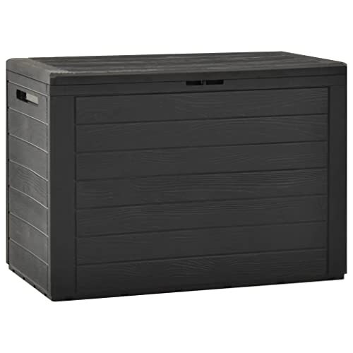 Tino Tech Aufbewahrungsbox in Polypropylen (PP) 78x44x55 cm 190 L Anthrazit Gartenboxen Polster Aufbewahrungsbox DraußEn Gartenallzwecktruhe Spielzeugbox Outdoor Allzwecktruhe Outdoor von Tino Tech
