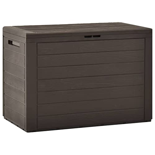 Tino Tech Aufbewahrungsbox in Polypropylen (PP) 78x44x55 cm 190 L Braun Gartenboxen Polster Aufbewahrungsbox DraußEn Gartenallzwecktruhe Spielzeugbox Outdoor Allzwecktruhe Outdoor von Tino Tech