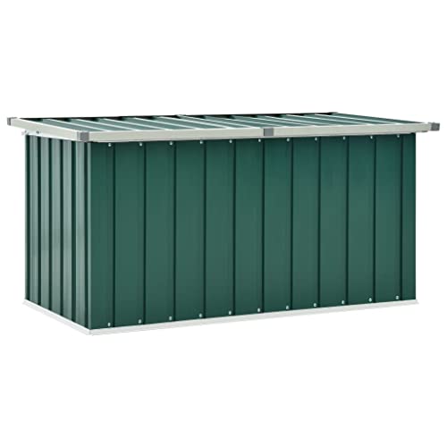 Tino Tech Aufbewahrungsbox in Verzinkter Stahl, Kunststoff 129x67x65 cm Grün Gartenboxen Polster Aufbewahrungsbox DraußEn Gartenallzwecktruhe Spielzeugbox Outdoor Allzwecktruhe Outdoor von Tino Tech
