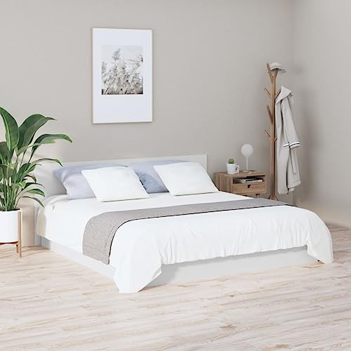 Tino Tech Bettkopfteil 200x1,5x80 cm Weiß Holzwerkstoff Kopfenden Bettrückwand Headboard Bett Kopfteil Holz Bettzubehör Kopfteil für Bett Schlafzimmer Möbel Klassischem Design von Tino Tech