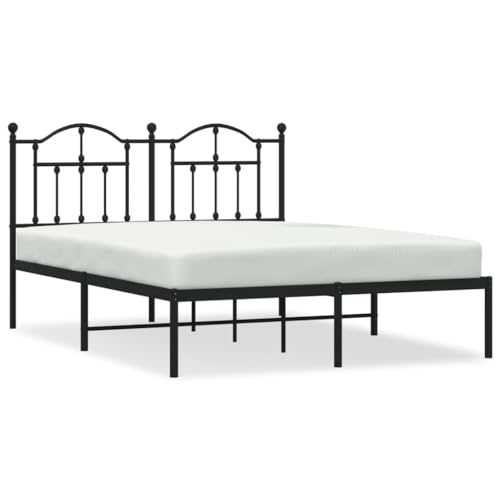 Tino Tech Bettrahmen Metallbett Modern Gästebett Jugendbett Bed Frame Betten Bettgestell mit Kopfteil Metall Schwarz 140x200 cm von Tino Tech