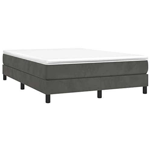 Tino Tech Boxspringbett Boxbetten Betten Bed Frame Bett Gestell Betten Boxspring Boxspringbett Dunkelgrau 140x200 cm Samt von Tino Tech