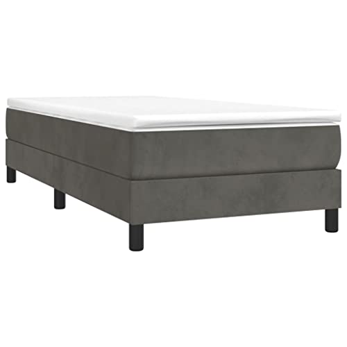 Tino Tech Boxspringbett Boxbetten Betten Bed Frame Bett Gestell Betten Boxspring Boxspringbett Dunkelgrau 90x200 cm Samt von Tino Tech