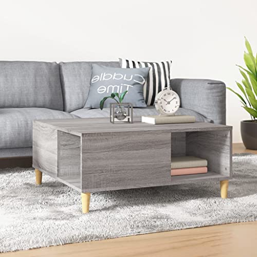 Tino Tech Couchtisch im Wohnzimmer Grau Sonoma 80x80x36,5 cm Holzwerkstoff Robustes Material Beistelltisch bietet mit Seinen Fächern Viel Stauraum Multifunktionstisch Schlichtes Design Tino Tech Couchtisch im Wohnzimmer Grau Sonoma 80x80x36,5 cm Holzwerkstoff Robustes Material Beistelltisch bietet mit Seinen Fächern Viel Stauraum Multifunktionstisch Schlichtes Design von Tino Tech