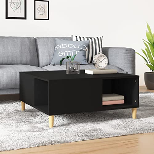 Tino Tech Couchtisch im Wohnzimmer Schwarz 80x80x36,5 cm Holzwerkstoff Robustes Material Beistelltisch bietet mit Seinen Fächern Viel Stauraum Multifunktionstisch Schlichtes Design Tino Tech Couchtisch im Wohnzimmer Schwarz 80x80x36,5 cm Holzwerkstoff Robustes Material Beistelltisch bietet mit Seinen Fächern Viel Stauraum Multifunktionstisch Schlichtes Design von Tino Tech