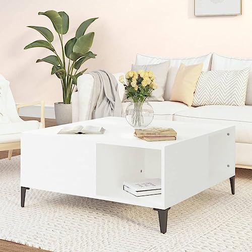 Tino Tech Couchtisch im Wohnzimmer Weiß 80x80x36,5 cm Holzwerkstoff Metall Multifunktionstisch Schlichtes Design Beistelltisch bietet mit Seinen Fächern Viel Stauraum Tino Tech Couchtisch im Wohnzimmer Weiß 80x80x36,5 cm Holzwerkstoff Metall Multifunktionstisch Schlichtes Design Beistelltisch bietet mit Seinen Fächern Viel Stauraum von Tino Tech