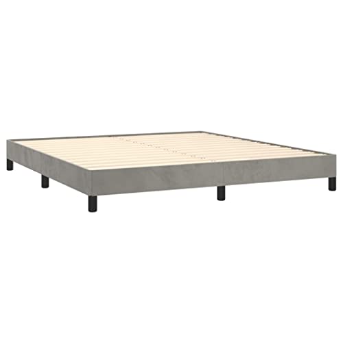 Tino Tech Doppelbett Polsterbett Bettrahmen Modernes Bettgestell Bed Gästebett Bettgestell Hellgrau 160x200 cm Samt Tino Tech Doppelbett Polsterbett Bettrahmen Modernes Bettgestell Bed Gästebett Bettgestell Hellgrau 160x200 cm Samt von Tino Tech
