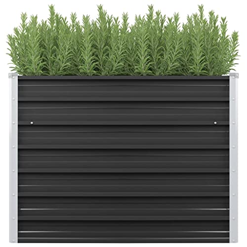 Tino Tech Garten-Hochbeet 100x40x77 cm Verzinkter Stahl Raised Bed Pflanzkübel Pflanzgefäße für Draußen Pflanzbeet Anzuchtbeet Pflanzenbeet Gemüsebeet Gartenbeet aus Metall Blumenbeet Anthrazit Tino Tech Garten-Hochbeet 100x40x77 cm Verzinkter Stahl Raised Bed Pflanzkübel Pflanzgefäße für Draußen Pflanzbeet Anzuchtbeet Pflanzenbeet Gemüsebeet Gartenbeet aus Metall Blumenbeet Anthrazit von Tino Tech