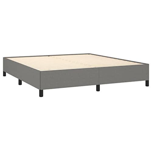 Tino Tech Polsterbett Betten Schlafzimmer Bed Frame Bett King Size Bett Gestell Gästebett Bettgestell Dunkelgrau 180×200 cm Stoff von Tino Tech