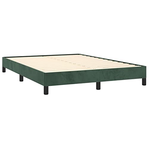 Tino Tech Polsterbett Betten Schlafzimmer Bett Bed Frame Einzelbett Bett Gestell Bettgestell Dunkelgrün 140x200 cm Samt von Tino Tech
