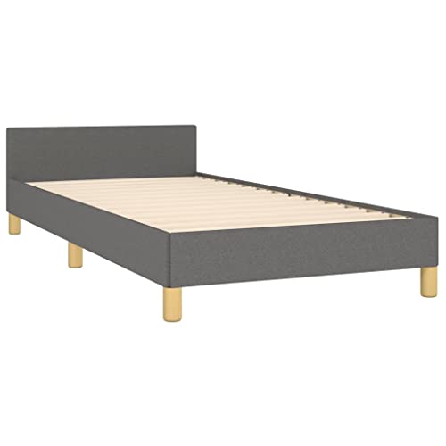 Tino Tech Polsterbett Modern Betten Schlafzimmer Bett Bed Einzelbett Bettrahmen Familienbett Bettgestell mit Kopfteil Dunkelgrau 90x200 cm Stoff Tino Tech Polsterbett Modern Betten Schlafzimmer Bett Bed Einzelbett Bettrahmen Familienbett Bettgestell mit Kopfteil Dunkelgrau 90x200 cm Stoff von Tino Tech