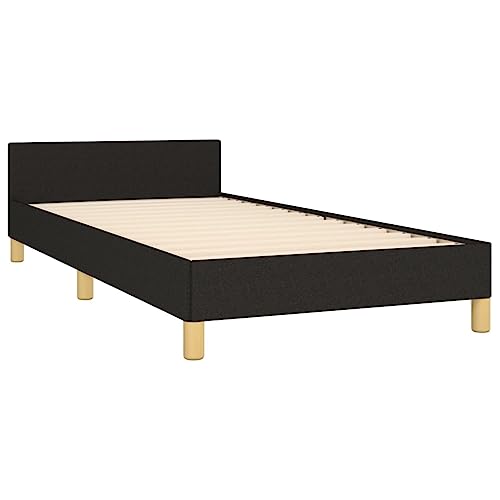 Tino Tech Polsterbett Modern Betten Schlafzimmer Bett Bed Einzelbett Bettrahmen Familienbett Bettgestell mit Kopfteil Schwarz 90x200 cm Stoff Tino Tech Polsterbett Modern Betten Schlafzimmer Bett Bed Einzelbett Bettrahmen Familienbett Bettgestell mit Kopfteil Schwarz 90x200 cm Stoff von Tino Tech