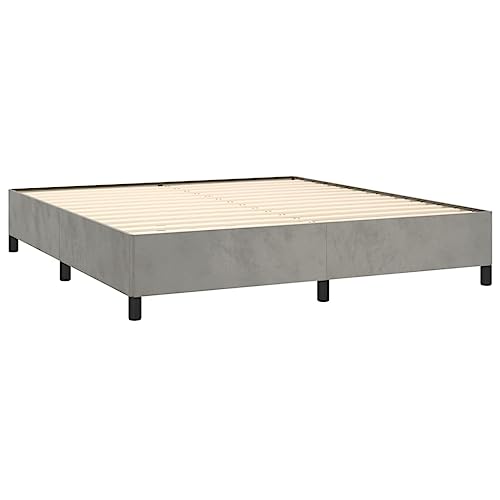 Tino Tech Polsterbett Stauraumbett Gepolsterter Plattformbettrahmen Doppelbett Jugendbett Bettgestell Hellgrau 180x200 cm Samt Tino Tech Polsterbett Stauraumbett Gepolsterter Plattformbettrahmen Doppelbett Jugendbett Bettgestell Hellgrau 180x200 cm Samt von Tino Tech