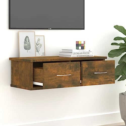 Tino Tech Wandregal mit Schubladen aus Holzwerkstoff 60x26x18,5 cm Hochglanz-Grau Wandschublade Hängend Wandkonsole mit Schublade Wand Nachttisch Schubladenregal Holz Wandregal Wickelkommode Tino Tech Wandregal mit Schubladen aus Holzwerkstoff 60x26x18,5 cm Hochglanz-Grau Wandschublade Hängend Wandkonsole mit Schublade Wand Nachttisch Schubladenregal Holz Wandregal Wickelkommode von Tino Tech