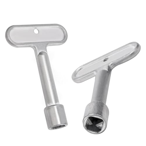Tinoaly 2stk 3/8" Hydrantenschlüssel, Edelstahl-Wasserhahnschlüssel für Hydranten für Zurn P1300-PART-13-KEY Wasserschlüssel Wandarmaturen Ventile und Außenschlauchventile von Tinoaly